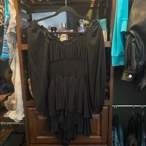 Black Off-Shoulder romper from princess polly